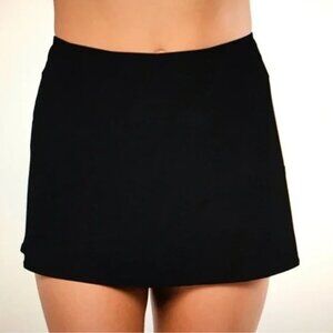 Karla Colletto A-Line Stretch Swim Skirt Coverup – Black, Size Medium